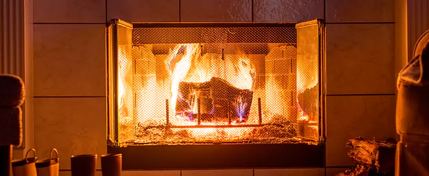 Mendota Hearth Landscape Fireplace Installation in Sandy Springs, Georgia