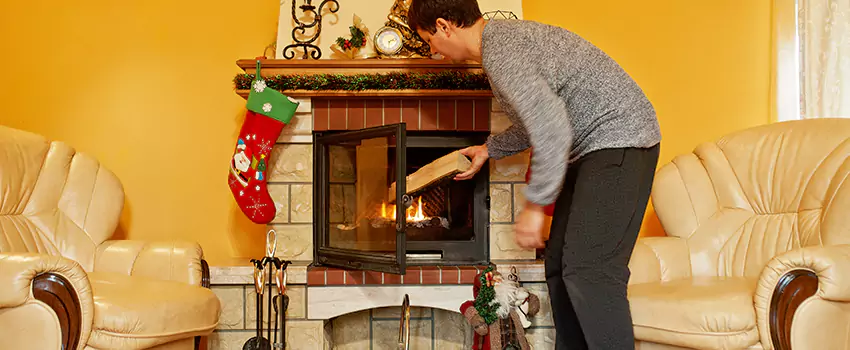 Rusted Metal Fireplace Restoration in Sandy Springs, Georgia